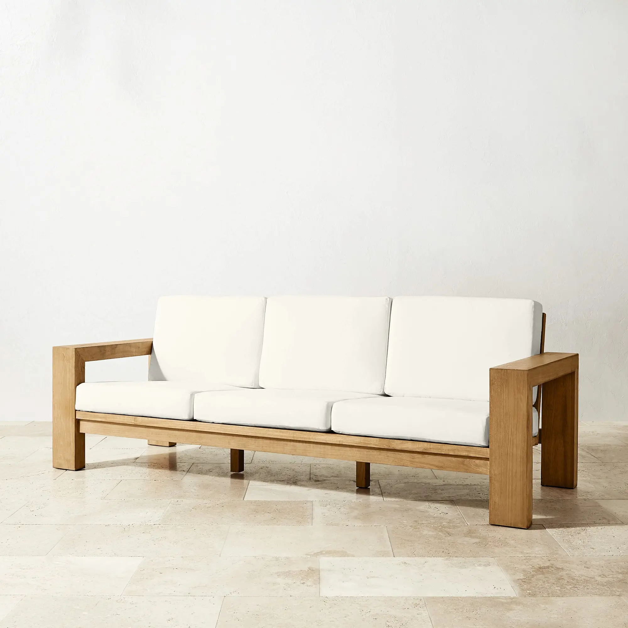 Living area teak wood sofa set