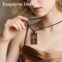 NFC en bois foi croix Bible verset collier avec porte-clés chrétien carte de contrôle d'accès quotidien