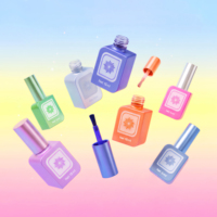 Ensemble de flacons en verre carrés de luxe personnalisés de 6 ml, 10 ml et 15 ml pour vernis à ongles UV, gel de construction pour ongles