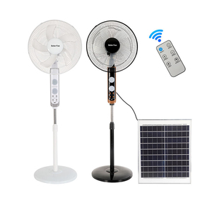 16-inch năng lượng hiệu quả có thể sạc lại đứng quạt năng lượng mặt trời với ánh sáng dẫn và bảng điều khiển năng lượng mặt trời duy nhất tốc độ gió sản phẩm - Product Image 1