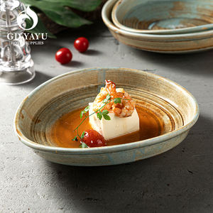 雅宇高温ホテルレトロスタイルヴィンテージ磁器食器シリーズホテルレストランサイドディッシュセラミックプレート - Product Image 5