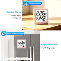 Termometer Higrometer Digital Mini LCD untuk Dalam Ruangan dengan Indikator Kenyamanan, Bertenaga Baterai untuk Penggunaan di Rumah dan Dapur