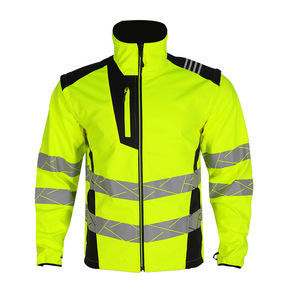Veste de sécurité réfléchissante haute visibilité, vêtements de travail jaunes pour la construction, utilisation en extérieur, fibre de polyester conforme aux normes européennes - Product Image 5