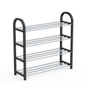 Hộ gia đình nhà phòng khách lối vào 4 cấp Giày Treo đường sắt kim loại Giày móc áo ráp tiết kiệm không gian 4 Tie Giày giá - Product Image 1