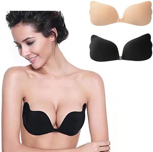 Vente en gros Soutiens-gorge adhésifs sans bretelles invisibles en silicone avec pétales de poitrine pour femmes Soutiens-gorge push-up collants - Product Image 2