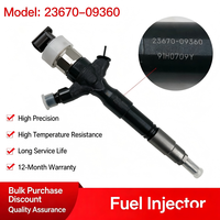 Injecteur de carburant Common Rail 23670 09380 23670 09360 295050 0810 Neuf Pièce de rechange pour moteur diesel 2.5L 2KD FTV de pick-up léger