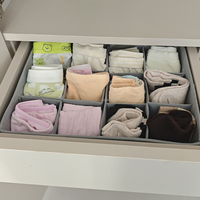 Boîte de rangement pliable à tiroirs de conception moderne réglable, tissu de haute qualité, rectangulaire, pour sous-vêtements, vêtements, boîte de rangement pliable