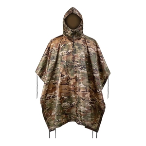 Multi Function Camouflage 3 in 1 Waterproof Rain Poncho Lightweight <strong>Raincoat</strong> for Hiking Camping - Product Image 1