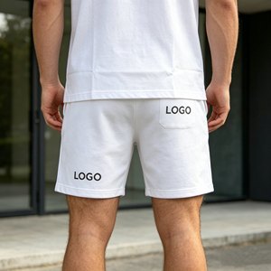 เสื้อยืดเซ็ตผู้ชายมาใหม่, ชุดสองชิ้นแขนสั้นผ้าเทอร์รี่คอตตอน 480gsm สำหรับผู้ชาย, ผ้าฝ้าย 100%, ชุดลำลองฤดูร้อน - Product Image 5