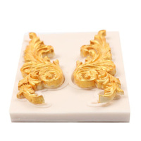 Moule à dentelle en Silicone Fondant, Relief Baroque Vintage européen, moules à bonbons, argile au chocolat, outils de décoration pour bordure de gâteaux, 1 pièce