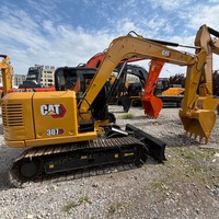 Mini-excavatrice sur chenilles d'occasion de haute qualité Cat307e 307e2, 7 tonnes, modèle original Cat307, à vendre
