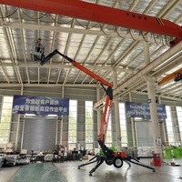 Nacelle élévatrice télescopique remorquable 45ft 50ft avec stabilisateurs hydrauliques, plateforme de travail aérien à remorquer