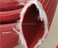 Tuyau d'incendie flexible NBR LayFlat résistant à l'abrasion haute pression 16bar tuyau plat en caoutchouc rouge avec raccords