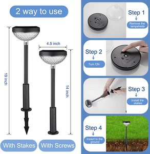 新設計RGB防水LEDソーラーガーデン屋外芝生ライト地上通路パイルライト景観照明用 - Product Image 4