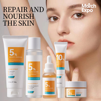 Limpiador Facial y Crema Facial de Marca Privada con Vitamina C, Aclarante y Blanqueadora, Antiacné, con Peróxido de Benzoilo, Cuidado de la Piel
