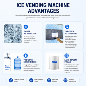 Máquinas Expendedoras de Hielo en Cubos con Embolsado Automático, Kiosco de Autoservicio Comercial, Dispensador de Hielo Automático que Funciona con Monedas - Product Image 2