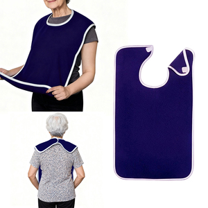 Bavoirs personnalisés réutilisables en polyester pour adultes, hommes, femmes, personnes âgées, personnes handicapées, maisons de retraite, protections de vêtements pour la restauration, tabliers - Product Image 2