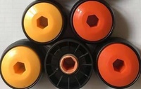 Composants de rouleaux de convoyeur en nylon anti-poussière robustes de 50 mm, embouts de roulement de rouleau, pièces de convoyeur, boîtier de roulement en plastique