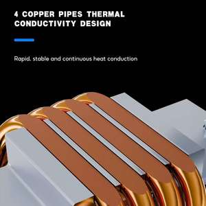 Ventilateur de refroidissement CPU <span class=keywords><strong>Cooler</strong></span> <span class=keywords><strong>Master</strong></span> K400, refroidisseur d'air RGB, ordinateur PC pour Intel LGA 115X 1200 1366 1700 - Product Image 5