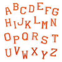 À la mode bricolage 5CM coloré brodé Patch lettres presse à chaud broderie Alphabet lettre numéro patchs pour fer sac chapeau