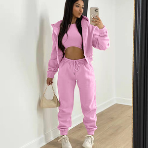 PASUXI 2 Piece Sets <strong>Women</strong> Tracksuit Oversized <strong>Suit</strong> <strong>Trouser</strong> <strong>Suits</strong> Female Sweatshirt Solid Sports Hoodie Sportswear - Product Image 3