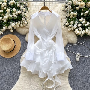 elegant short white dresses Elegant White A Line Homecoming Dress Short Birthday Dresses – jkprom main image 1