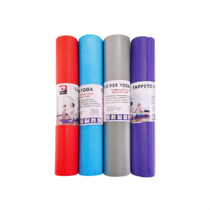 Tapis de yoga 4 mm 61x173 cm, tapis d'exercice antidérapant en TPE pour la pratique du yoga, pliable multicolore avec sangle de transport - Product Image 2