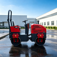 Rouleau compresseur routier compact haute performance de 1,5 tonne, compacteur vibrant entièrement hydraulique, rouleau à asphalte simple ou double tambour