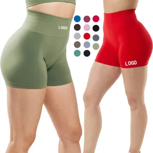 Pantaloncini sportivi senza cuciture vitali pantaloncini da Yoga per allenamento con controllo della pancia in vita da donna pantaloncini da corsa per bici atletica a compressione calzamaglia da palestra