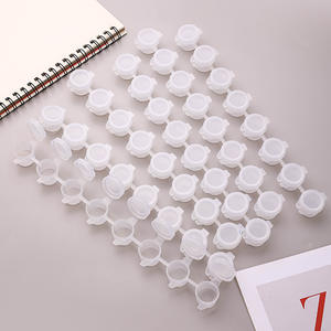 SUNCETH 5/6 Pots vides pour peinture, anti-fuite, avec couvercle rabattable, en plastique, pour peinture <span class=keywords><strong>acrylique</strong></span>, bricolage et rangement d'artisanat - Product Image 4