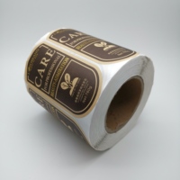 Étiquette adhésive personnalisée de qualité supérieure avec logo imprimé, autocollant en papier kraft estampé à chaud, cercle résistant et recyclable pour cosmétiques et shampoings