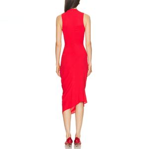Nueva Colección de Primavera, Vestidos Casuales de Alta Calidad para Mujer, Vestidos de Noche Modernos, Vestido Midi sin Mangas de Popelina 100% Algodón - Product Image 2