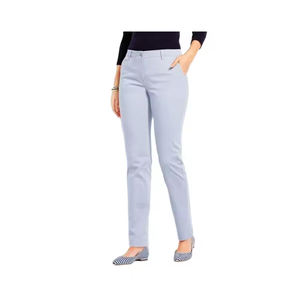 Pantalones Chinos Casuales de Satén de Corte Regular para Mujer, Cómodos, Elásticos, Diseño Recto, Transpirables, Planos, para Uso Diario, Ropa de Trabajo, Elegantes - Product Image 3