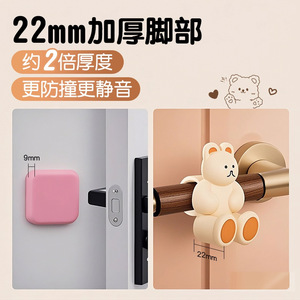 Protector de Puerta de Silicona, Tope de Puerta Montado en la Pared para Protección en Dormitorios y Baños - Product Image 5