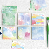 100 Blocs de notes aquarelle dégradés de haute qualité, non-adhésifs, pour carnet de notes, matériel de papeterie