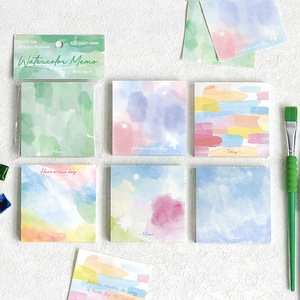 100 Blocs de Notas de Acuarela con Degradado de Colores, de Alta Calidad, No Adhesivos, para Libretas de Notas, Material de Papelería - Product Image 2