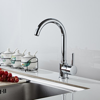 Robinet de lavabo moderne rotatif à 360 degrés en laiton chromé, mitigeur d'eau chaude et froide pour cuisine