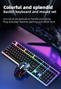 Ensemble <span class=keywords><strong>clavier</strong></span> et souris de jeu filaire 104 touches avec rétroéclairage LED - Ensemble <span class=keywords><strong>clavier</strong></span> et souris de jeu pleine taille <span class=keywords><strong>pour</strong></span> ordinateur - Product Image 2