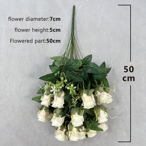 ช่อดอกกุหลาบเมไห่ 18 ดอก รุ่นสวีทฮาร์ท ดอกไม้ประดิษฐ์ ช่อดอกไม้ใหญ่ สำหรับตกแต่งงานแต่งงาน คุณภาพสูง เหมือนจริง - Product Image 5