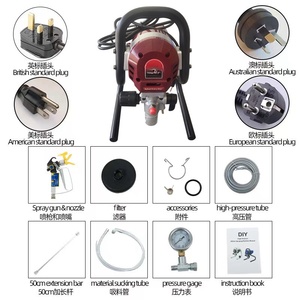 Pistolet pulvérisateur électrique sans air haute pression coloré pour mastic, avec buse 517 et kit de pulvérisation de peinture, capacité de 1,2 L/min - Product Image 3
