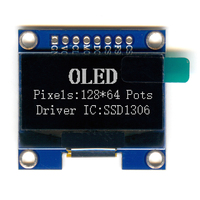 Harga Pabrik Maijing Modul Layar PMOLED 0.96 Inci 128x64 SSD1306 I2C 8Pin Surface Mount 29.42x14.7mm Panel Kecil DIY