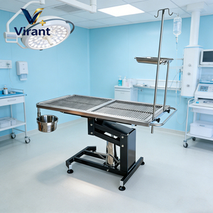 Mesa Quirúrgica Veterinaria Hidráulica de Acero Inoxidable con Soporte para Vía Intravenosa y Cuenco para Operaciones y Diagnóstico en Hospitales Veterinarios - Product Image 1