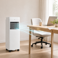 Climatiseur portable 3 en 1, 11000 BTU ASHRAE 7200 SACC DOE 110V 60Hz, climatiseur mobile domestique avec télécommande