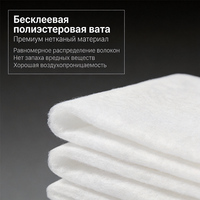 Rouleau de rembourrage thermocollé 300 GSM en fibre de polyester haute résistance pour matelassage, vestes, manteaux d'hiver et isolation thermique