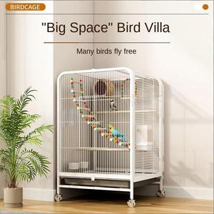 Ev Tipi Ekstra Geniş Kuş Aktiviteleri İçin Büyük Kuş Kafesi Dayanıklı Metal Kuş Evleri Esnek Çok Kapılı Tasarım Lüks Kuş Kafesleri - Product Image 6