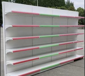 Estanterías Metálicas Perforadas de Doble Cara para Supermercados, Góndolas de Alta Resistencia, Exhibidores de Comestibles con Respaldo Ajustable y Montaje Rápido - Product Image 2