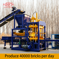 Machine de moulage de briques entièrement automatique QT4-15S à production continue, adaptée à la production de blocs à partir de diverses matières premières