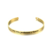 Yiwu Aceon Velle en acier inoxydable creux coeur découpé symbole personnalisé profondément gravé spirituel sororité pierre de naissance manchette bracelet