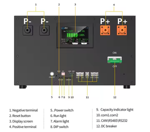 Docan JK EU chúng tôi 15KW 16S 280ah 302ah 304ah 320ah 48V LiFePO4 hộp pin 280 Bộ dụng cụ tự làm JK pb2a16s20p biến tần BMS kim loại bao vây - Product Image 2