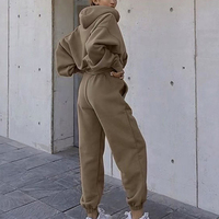 Ensemble jogging pour femme, sweat-shirt à capuche à manches longues et pantalon de survêtement décontracté, ensemble deux pièces